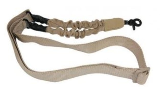 Guntec USA One Point Bungee Sling w/QD Snap Hook, Desert Tan, 1POINT-T