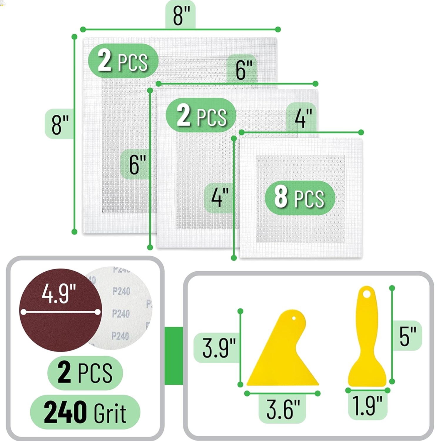 Lightweight Drywall Repair Kit – 16 Durable Aluminum Patches for Seamless Finish