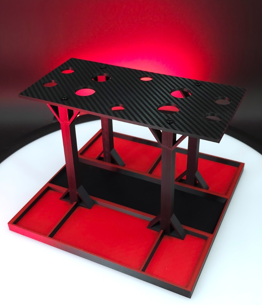 Radio Control 1/10, 1/8 RC Shock Differential Rebuild Station Stand Parts Tray