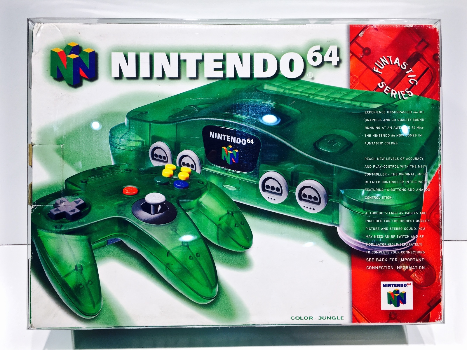 1 Console Box Protector N64 FUNTASTIC SIZES ONLY! Please Read! Nintendo 64 Clear