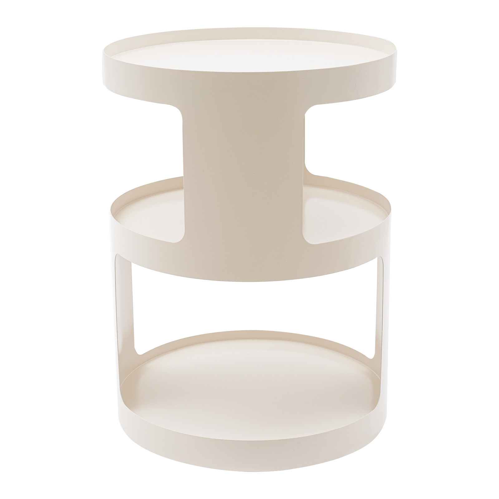 3 Tier Side Table Modern Coffee Table Sofa Bedside Table Round Organizer White