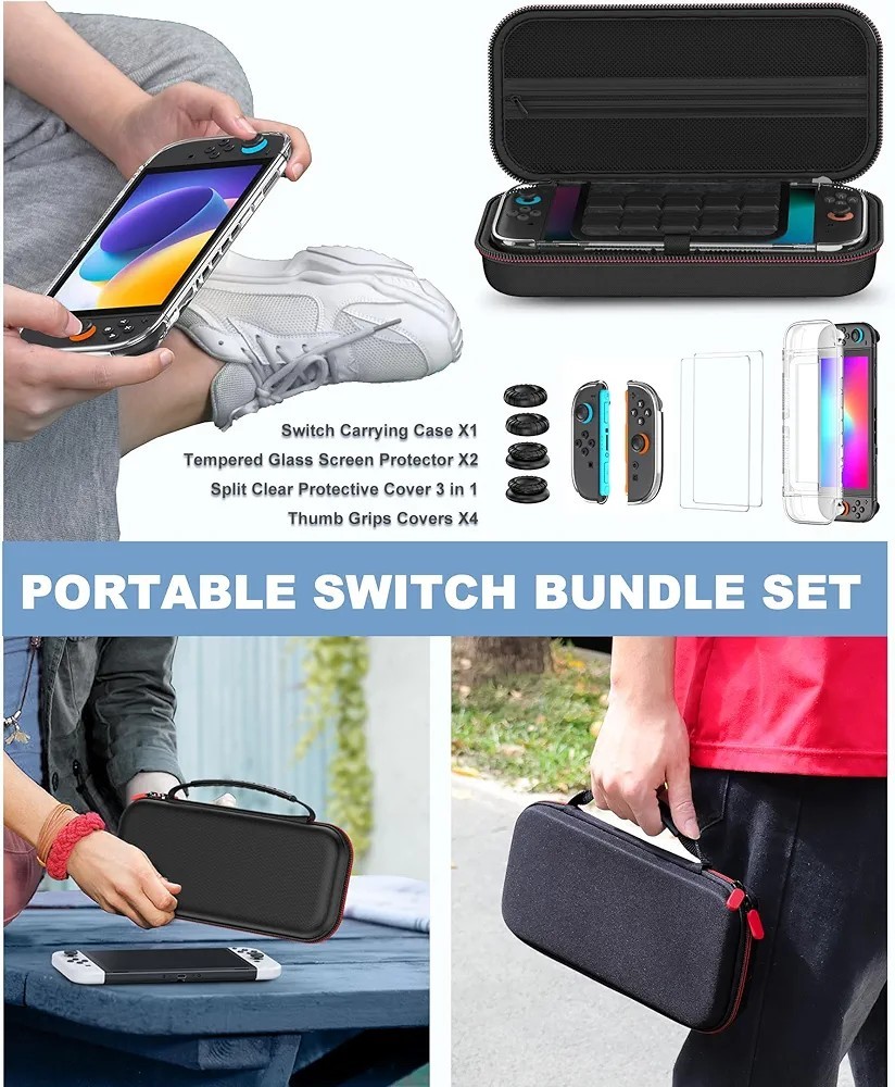 Nintendo Switch 2 Case 4 in 1 Gift Kit Accessories Bundle for Nintendo Switch 2