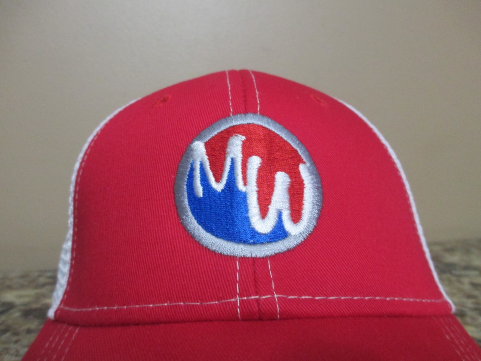 Red & White Mark Wahlberg Chevrolet Dealership Strapback Baseball Hat - NWOT