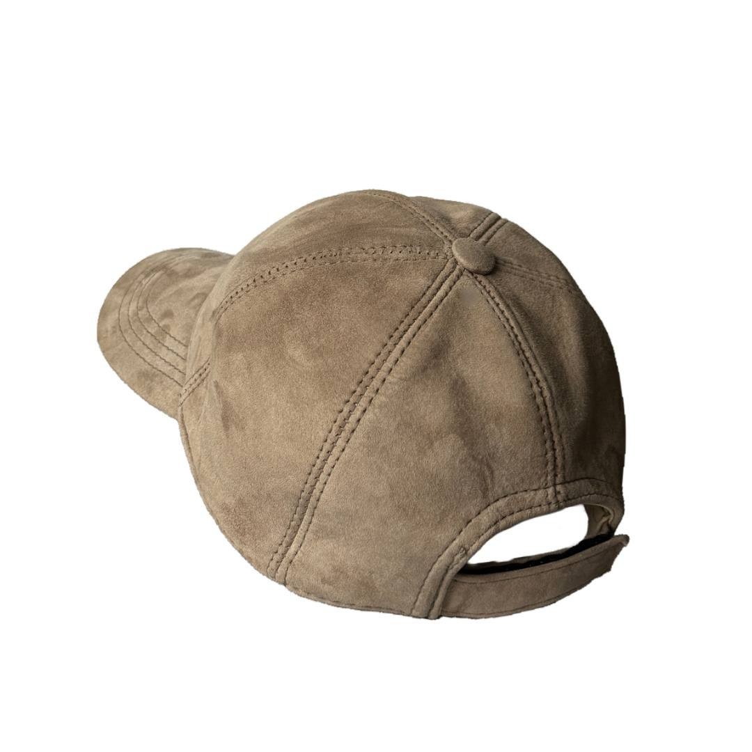 2 Pack Genuine Suede Lambskin Leather Baseball Cap Sports Visor Hat