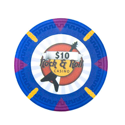 Rock & Roll 13.5-Gram Poker Chips (25-Pack) - Clay Composite  BRY001419U