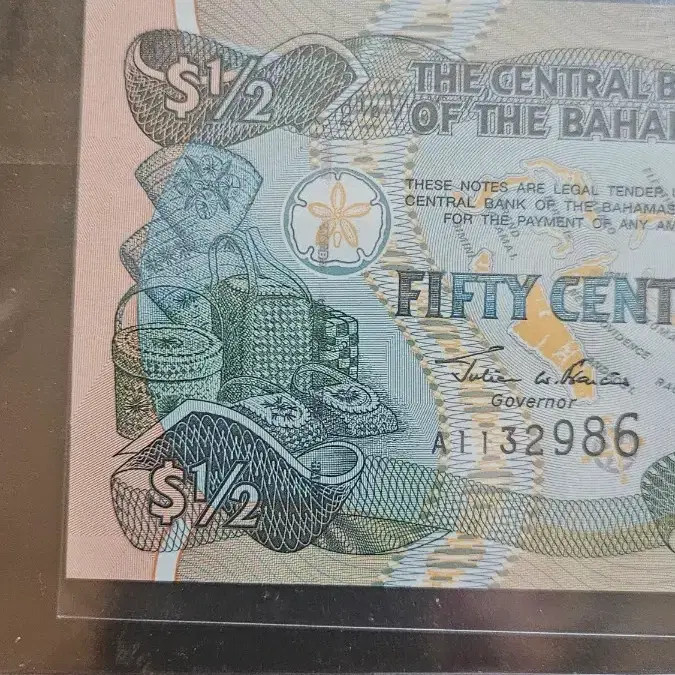 Bahamas 50 Cent Banknote 2001 Unused Rare Collectible