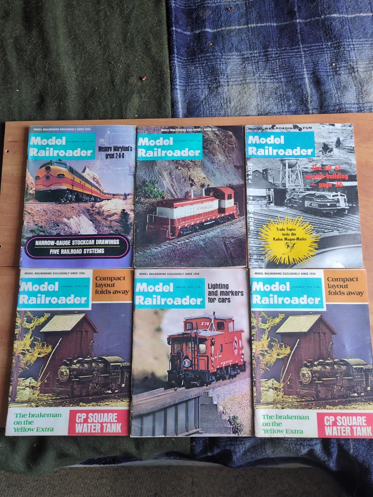 Lot of 6 Model Railroader Magazines RR 1960-72 &73 Great Deal L@@k