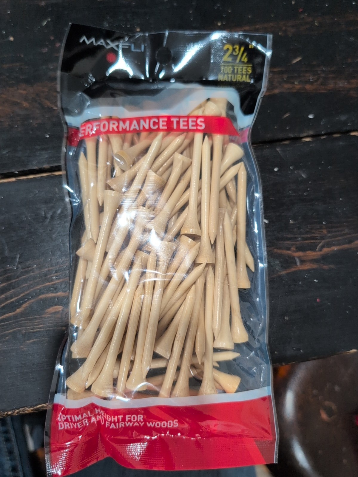MaxFli Performance  TEES  100 Count  2 3/4"  Optimal Height MX173 Natural
