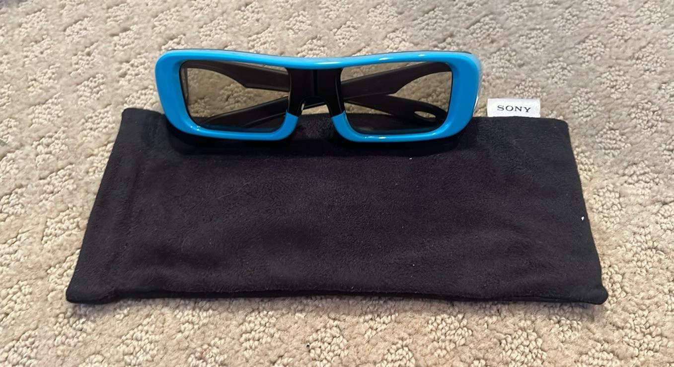 Sony TDG-BR250 Active 3D Glasses Blue/Black w/ Sony Pouch 2012