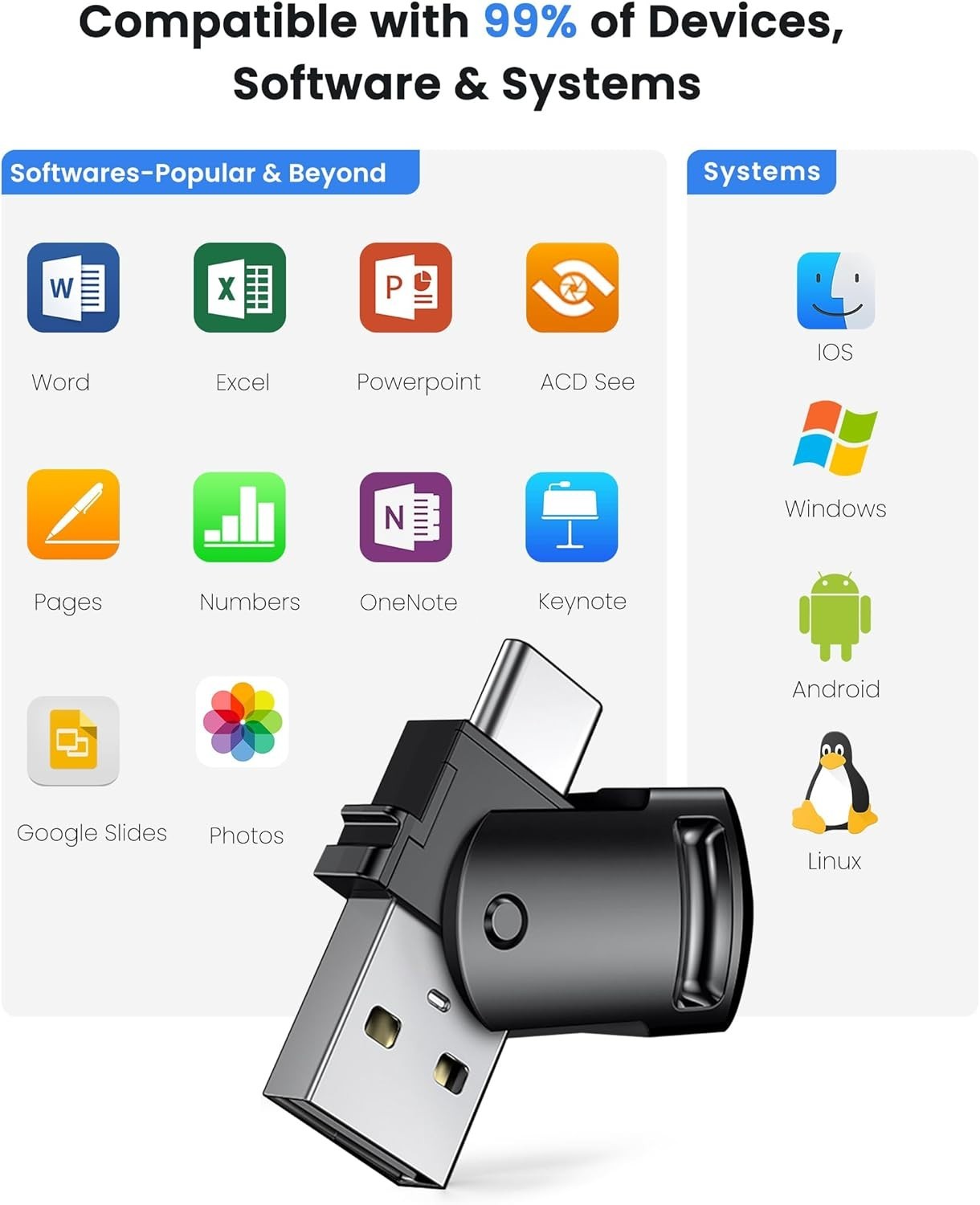 Plug & Play 2.4GHz Presentation Clicker with Volume Control & Red Light Pointer