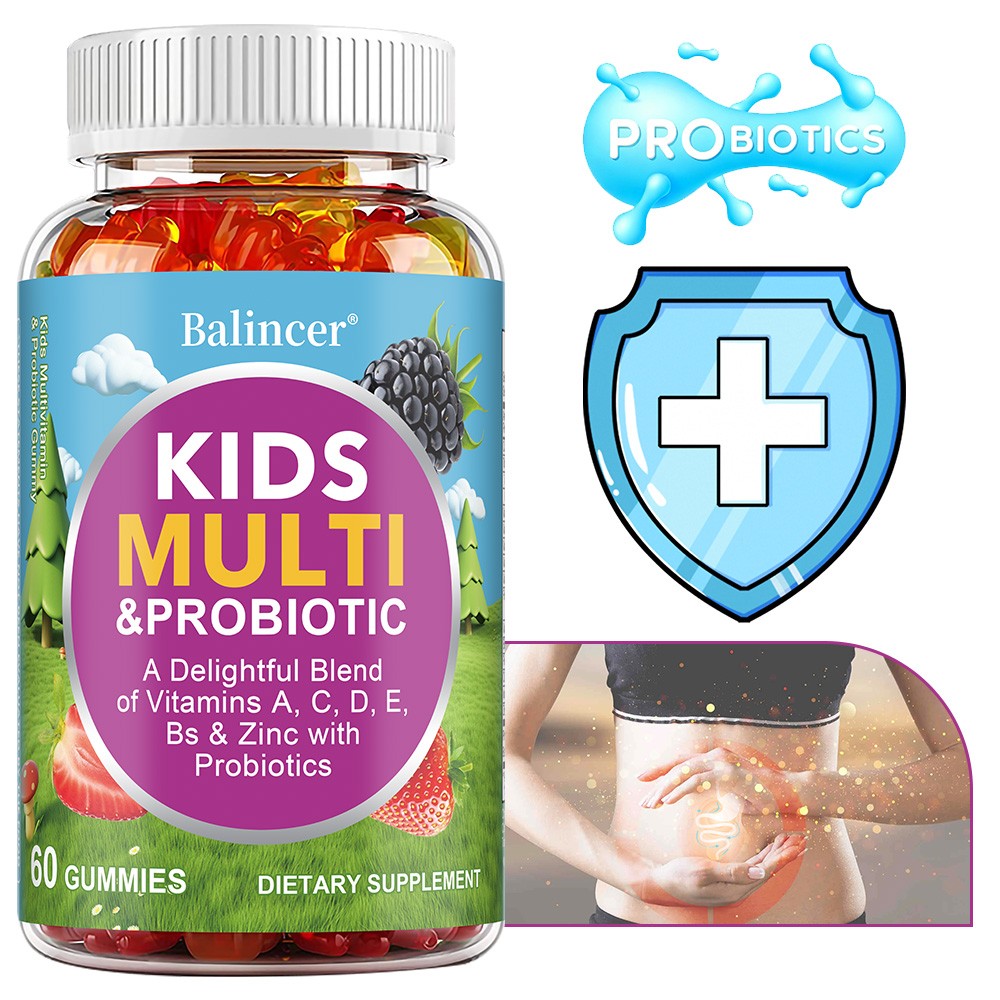 Kid Multivitamin With Probiotic Support Digestive Immune Health 60 Gummies