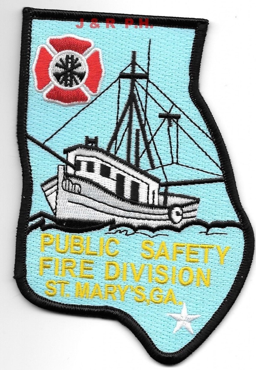 St. Mary's Public Safety - Fire Division, Georgia (3.5" x 5" size)  fire patch