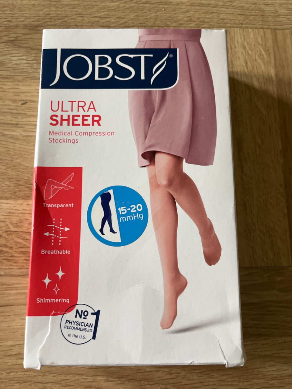 JOBST UltraSheer Maternity Waist High 15-20mmHg (Natural/Silky Beige) Medium