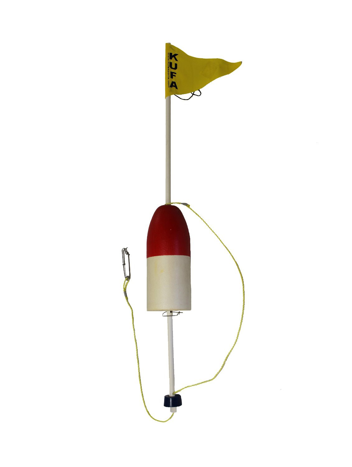 KUFA Sports Crab Trap Float with PVC Flag Pole, Red/White, 48-Inch …