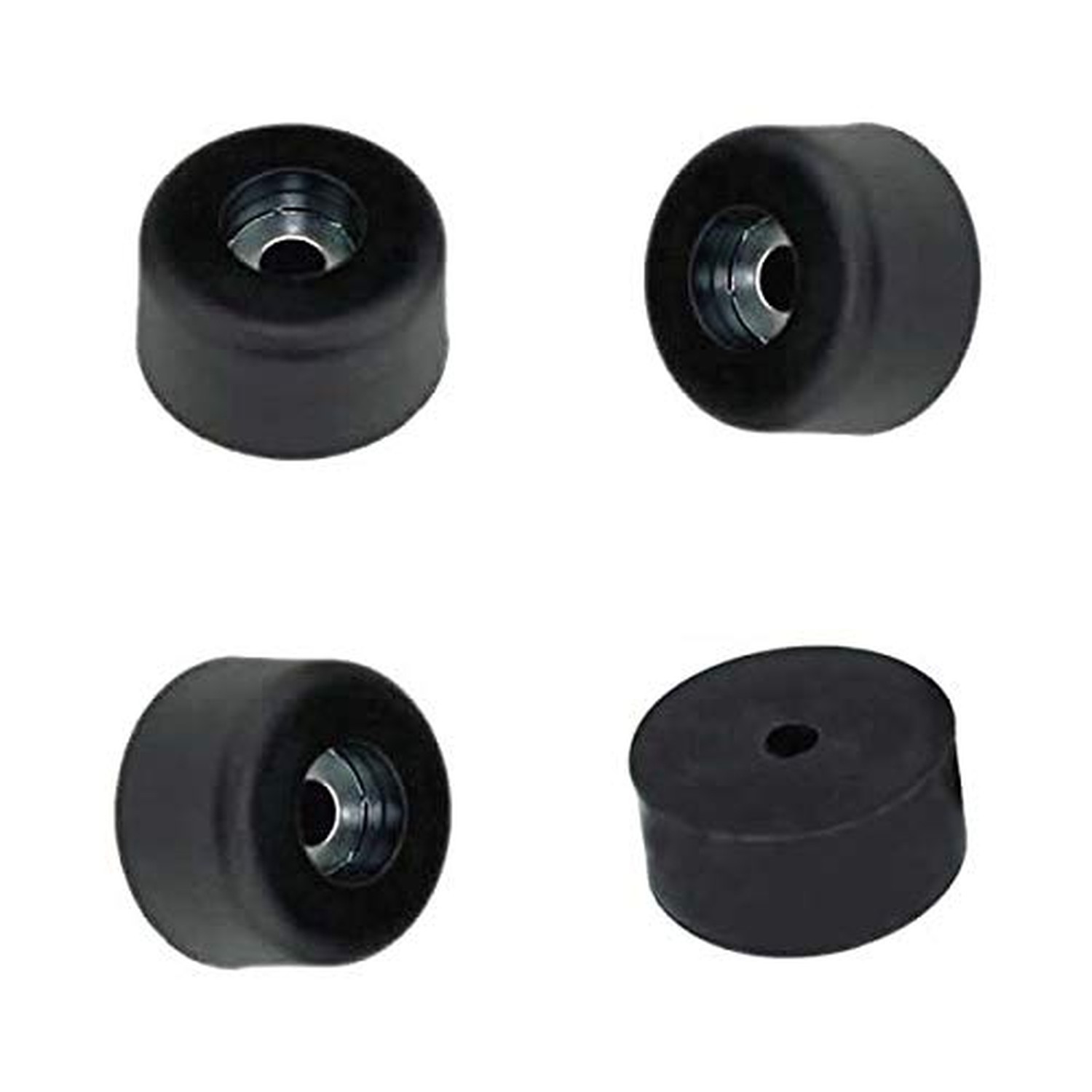 TCH Hardware 8 Pack Small Black Rubber Non Slip Feet Pads with Steel Insert -...