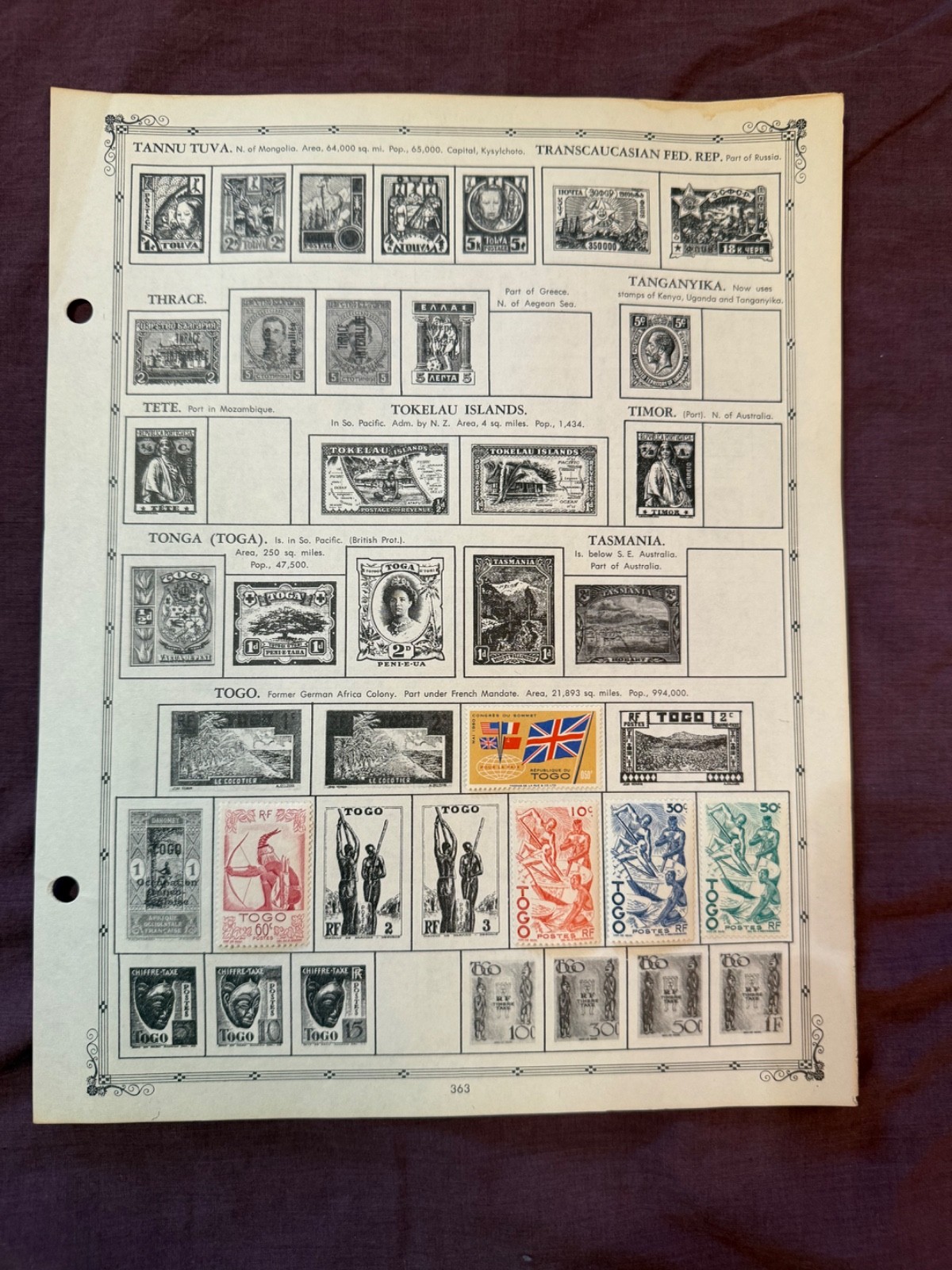ANTIQUE and VINTAGE postage stamps from TOGO Estate Sale FREE SHIPPING