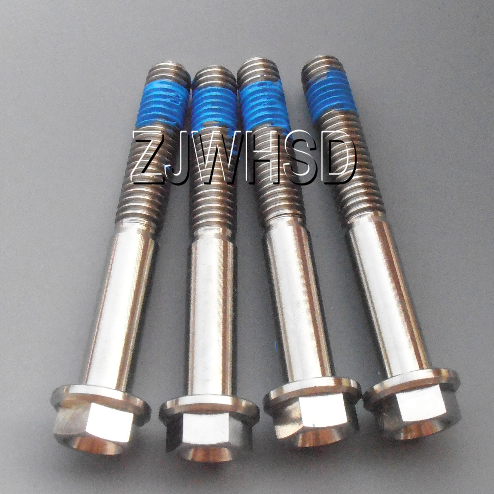 4pcs M6 x 45 mm Ti taniumScrew Bolt Hexagon Hex Head Flange + Thread Loker