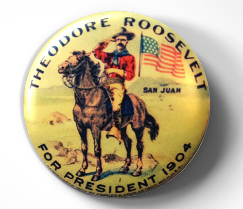 Theodore Roosevelt 1904 campaign  - pin pinback button