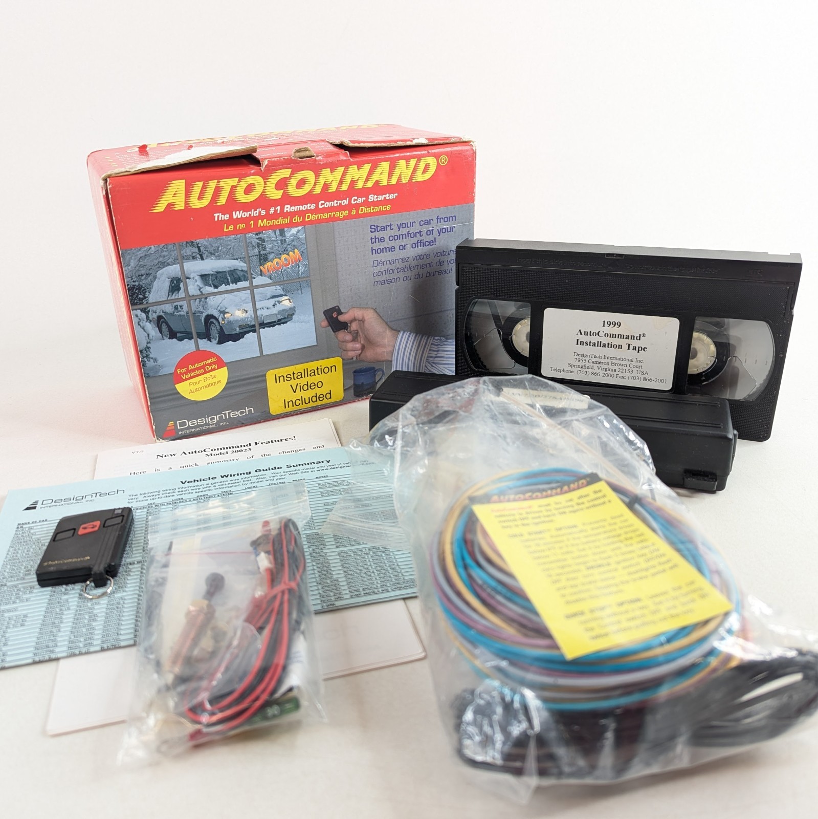 Auto Command Remote Car Starter by DesignTech 20023 - Vintage New in Box