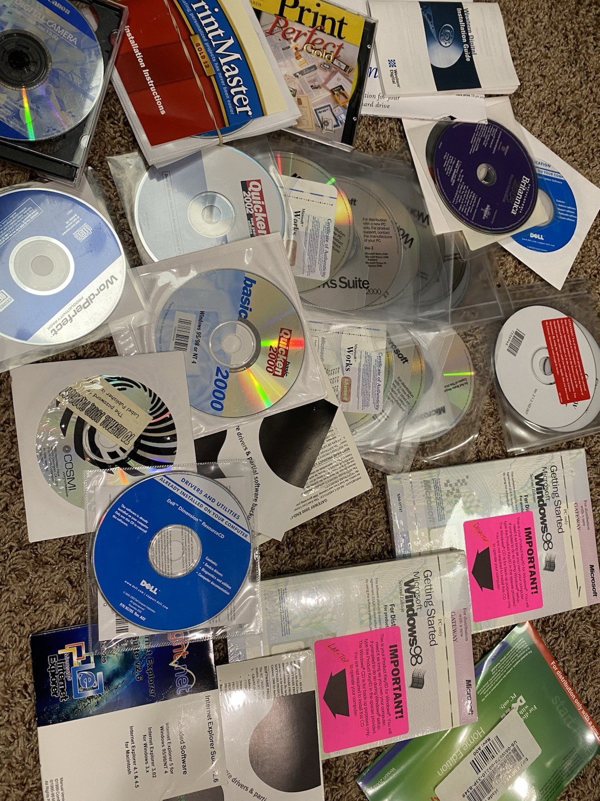 Microsoft Windows 98 Second Edition OEM CD OS Factory Sealed Dell Gateway Lot