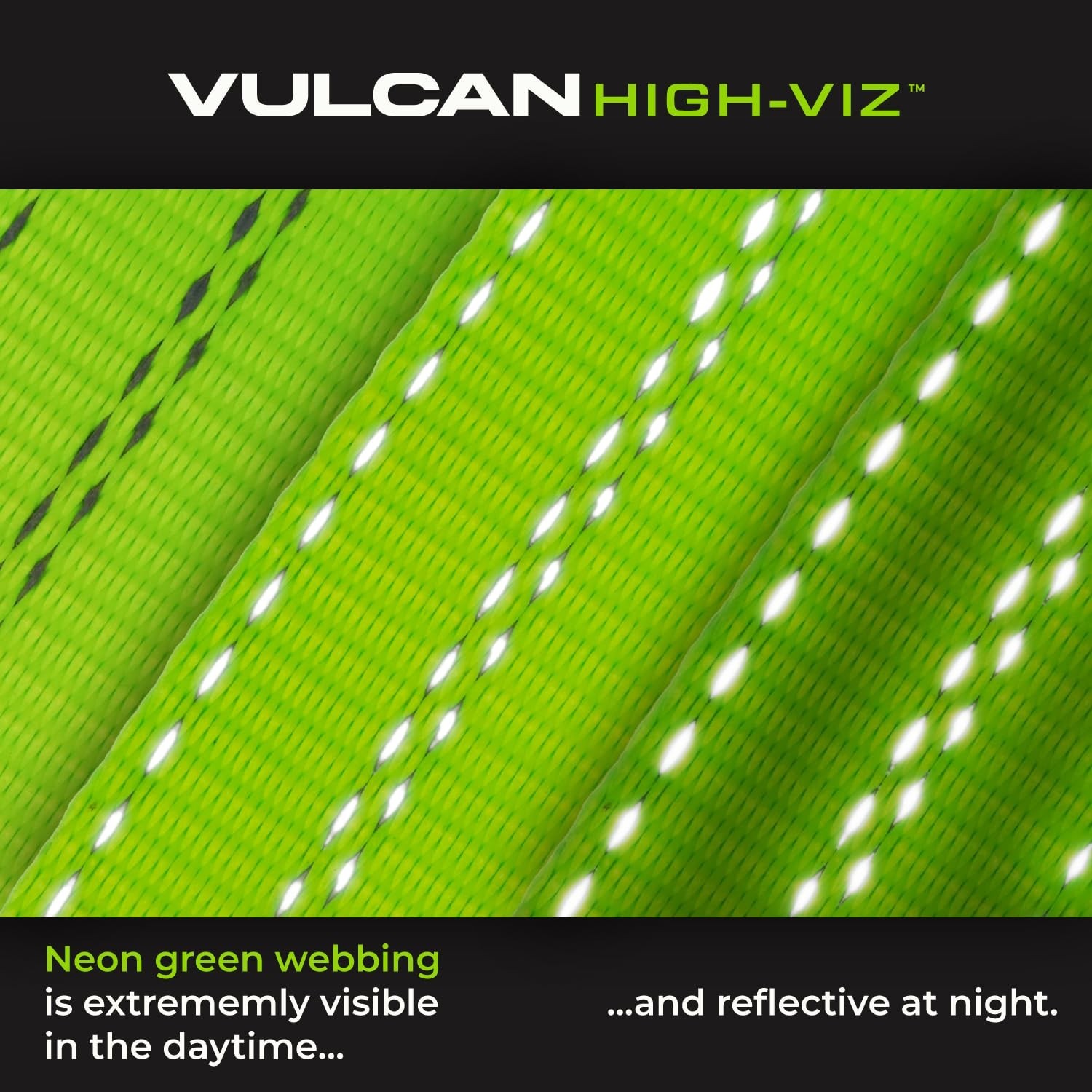 VULCAN Car Tie Down with Chain Anchors - Lasso Style - 2 Inch x 96 Inch - 4 P...