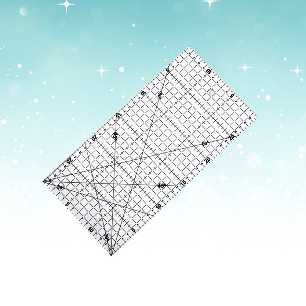 Patchwork Sewing Craft Tool Slotted Quilting Rulers Sets Grid Fabric