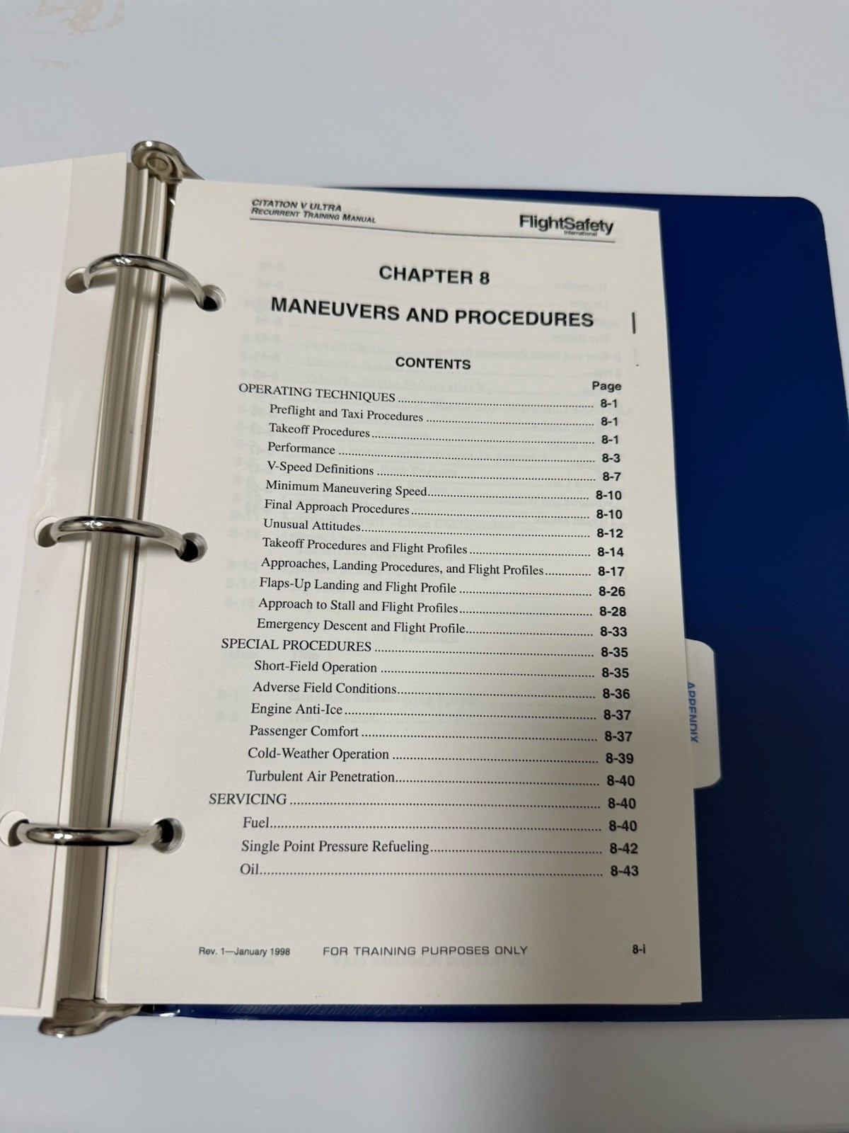 FlightSafety Citation V Ultra Recurrent Training Manual