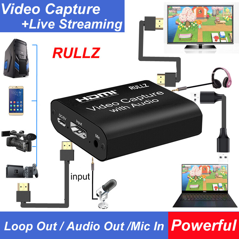 HDMI To USB 2.0 3.0 Loop Capture Card Video Box Live Streaming Video Recorder