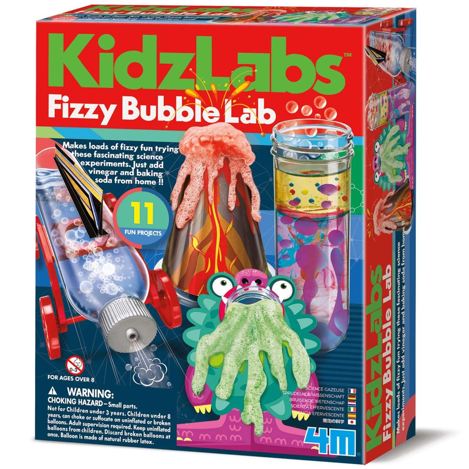 4M Fizzy Bubble Colour Lab – 28 Science Experiments Kit Medio, Orignal Color