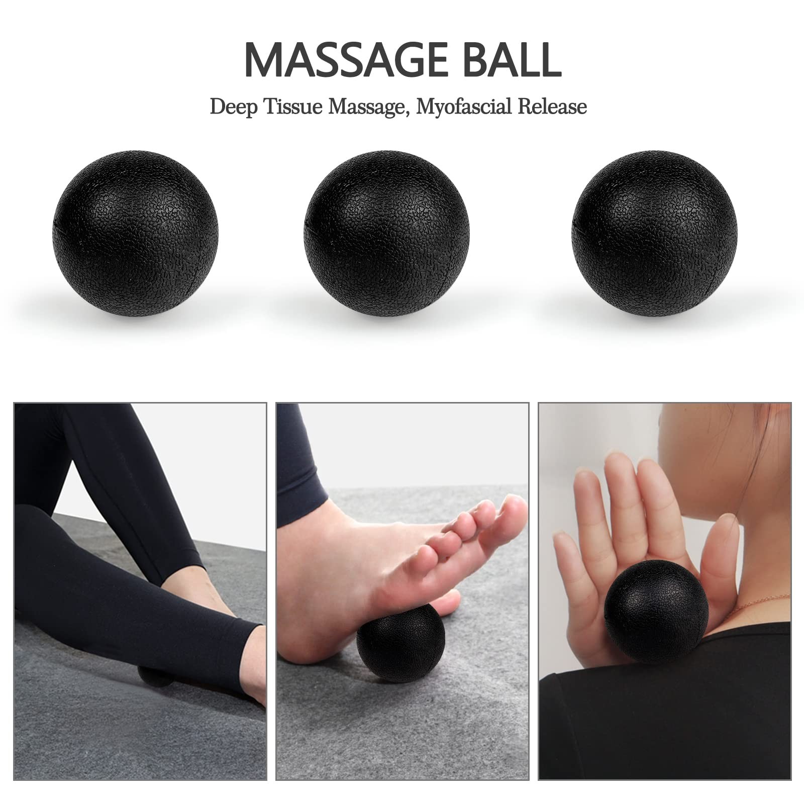 5 in 1 Foam Roller Set High Density Foam Roller Patented, Massage Stick, Mass...