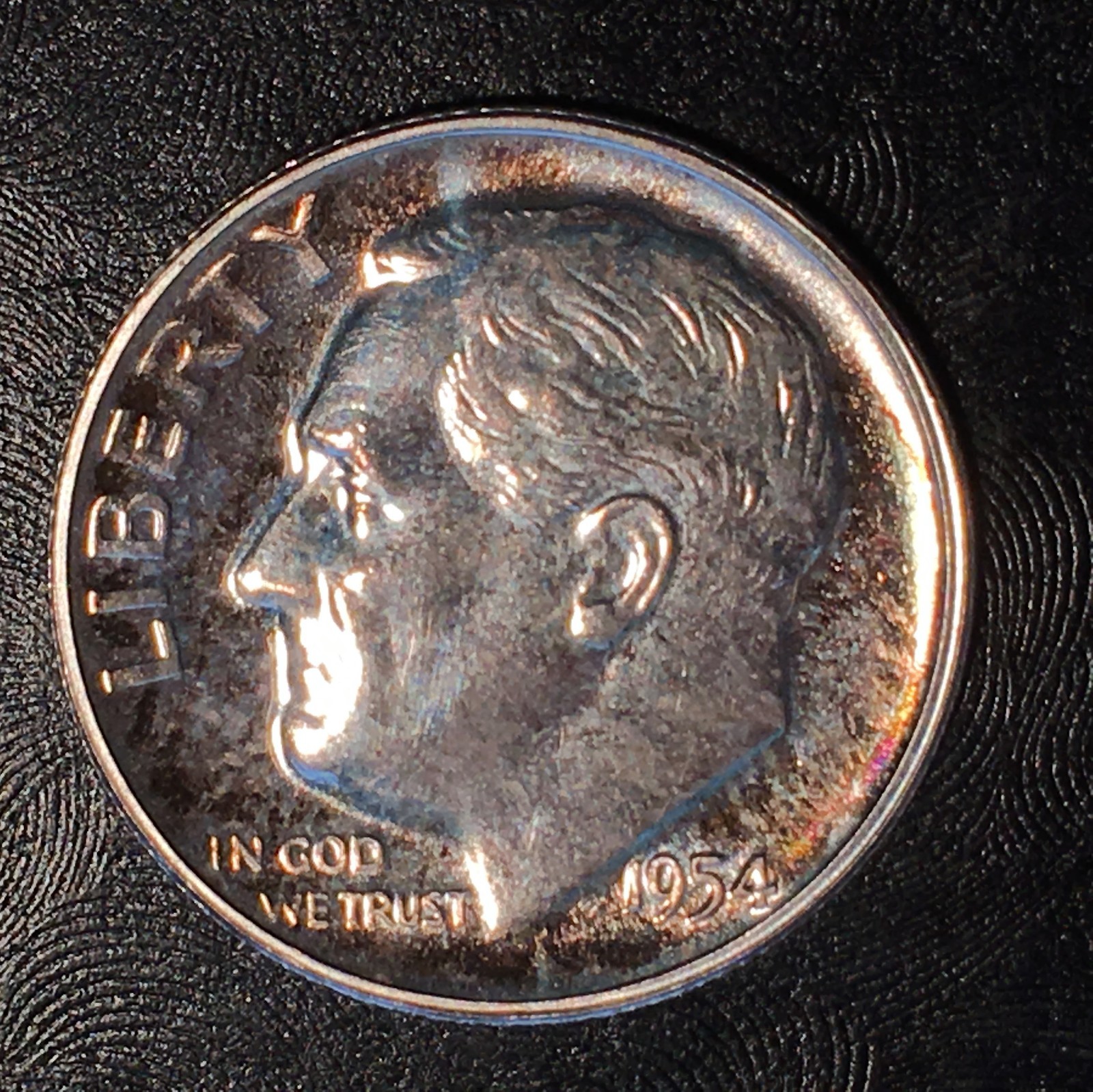 1954 Roosevelt Silver Dime - Superb PROOF - High Quality Scans #G464
