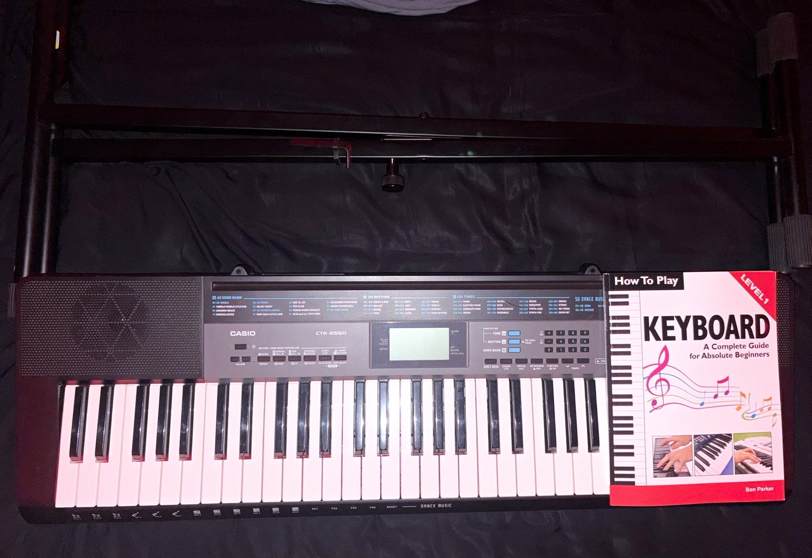 Casio CTK-2550 61-Key Electronic Keyboard, Built-In Speaker, Instruction Book