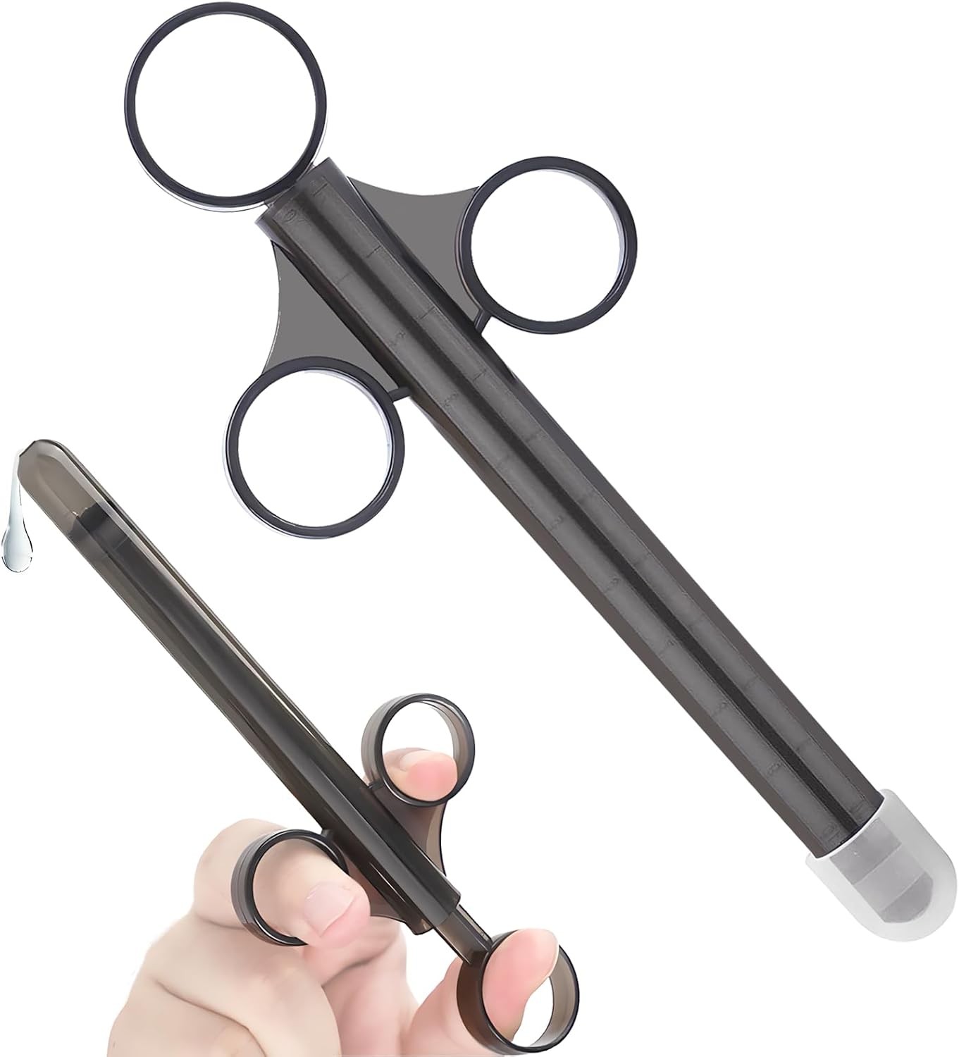 Lube Applicator Injectors with 10ml Precise Scales, 6.5” Long, Anal Shooter wi