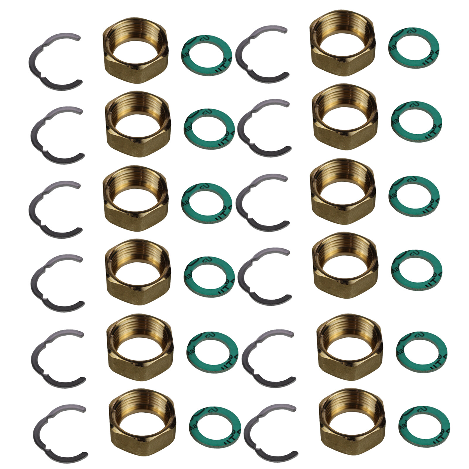 10er Set Solar Screw DN16 - 3/4 " DN20 - 1 " Corrugated Pipe Stainless Steel