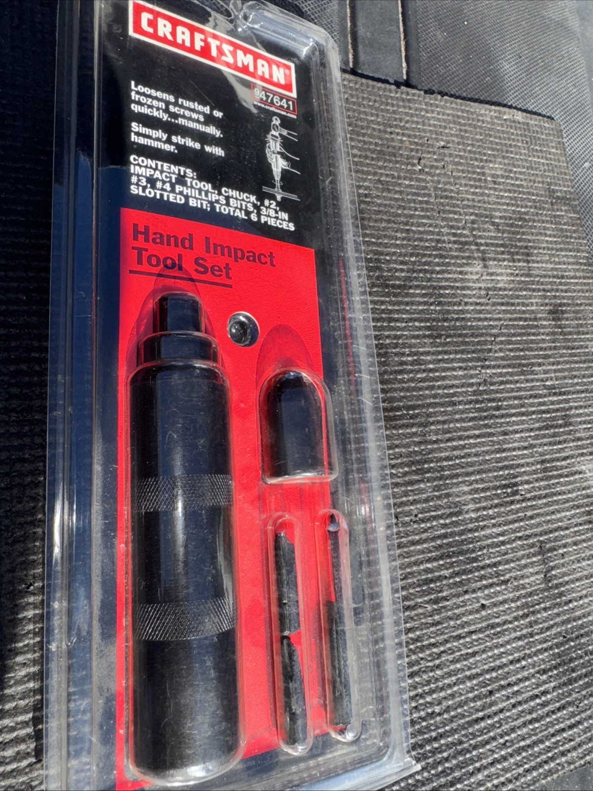 Sears Craftsman 1/2" Drive Manual Impact Driver Set, made in USA Nos Part 47641