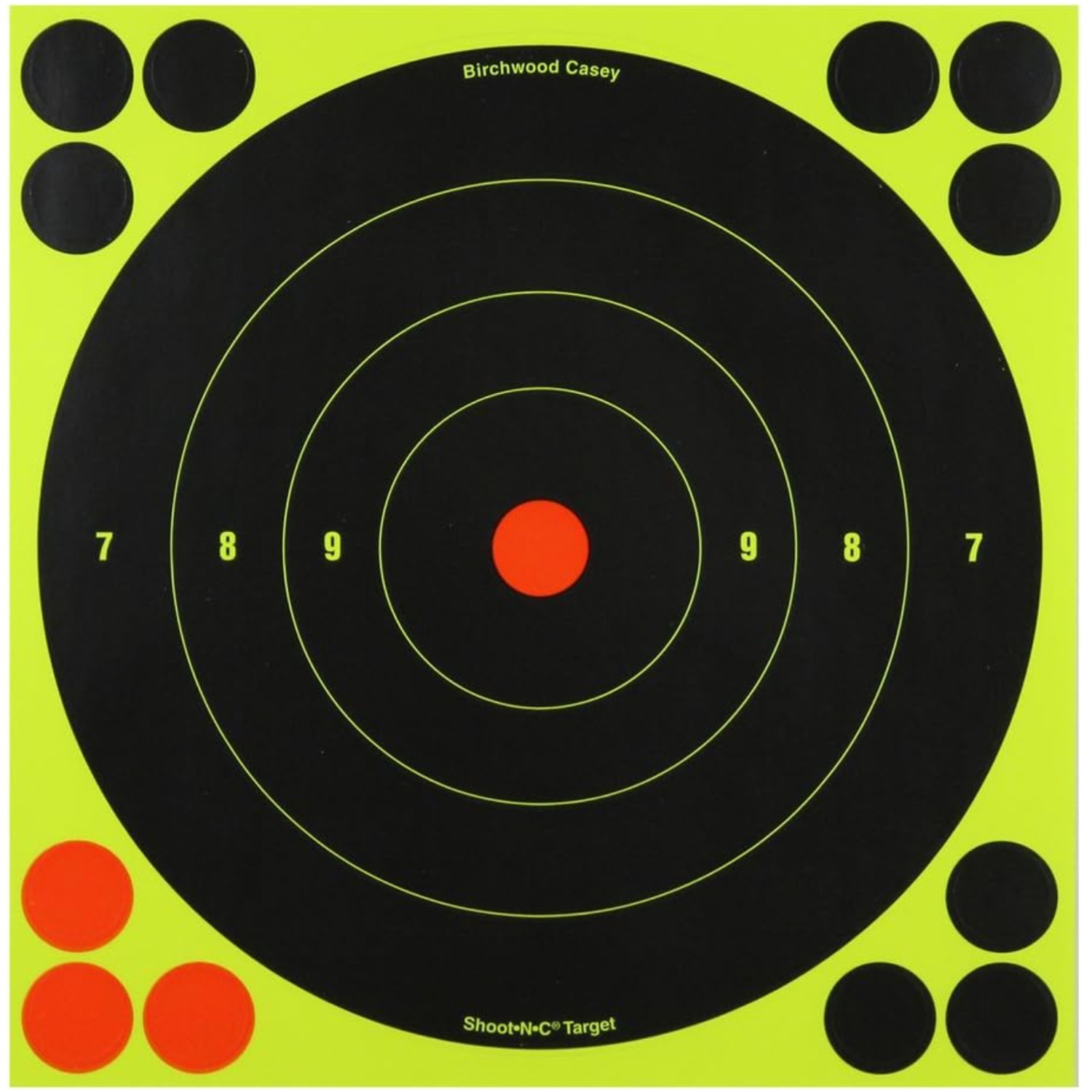 Self-Adhesive Shoot-N-C 8" Bull's-Eye Reactive Targets - 30 Targets & Pasters