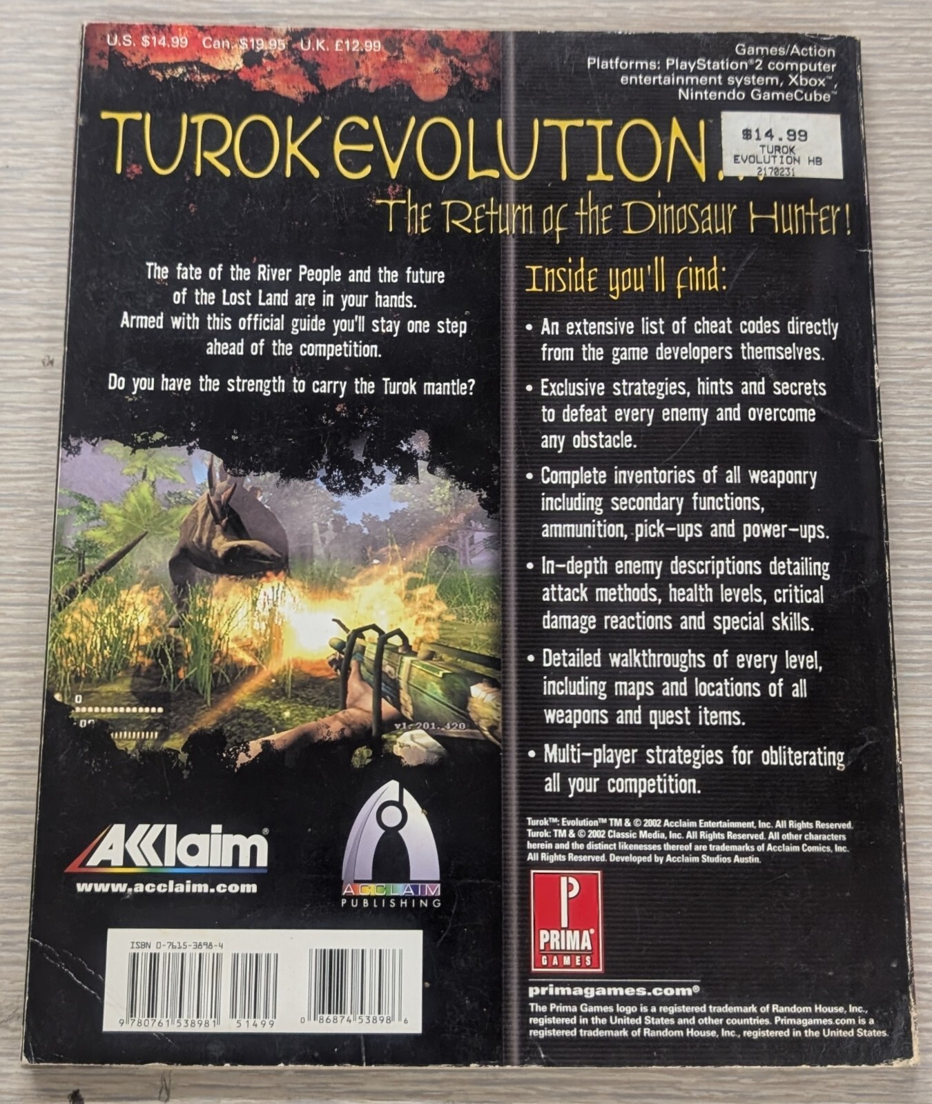 Turok Evolution : Prima's Official Strategy Game Guide, by Acclaim