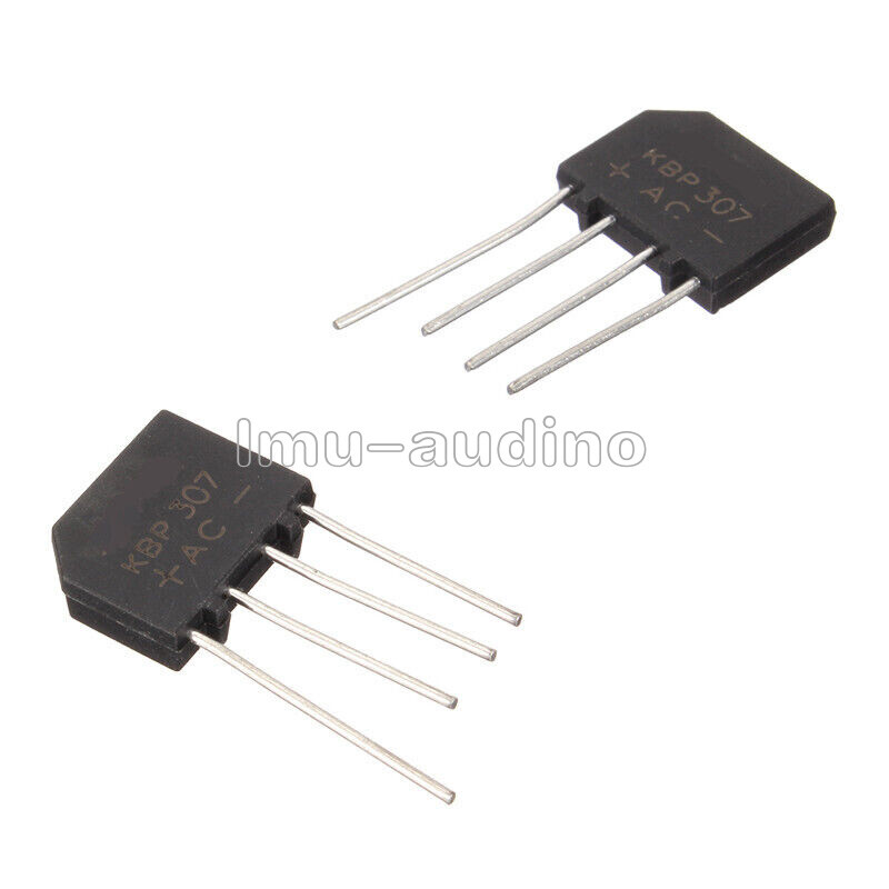 10PCS KBP307 Flat Bridge Grinder 3A/700V