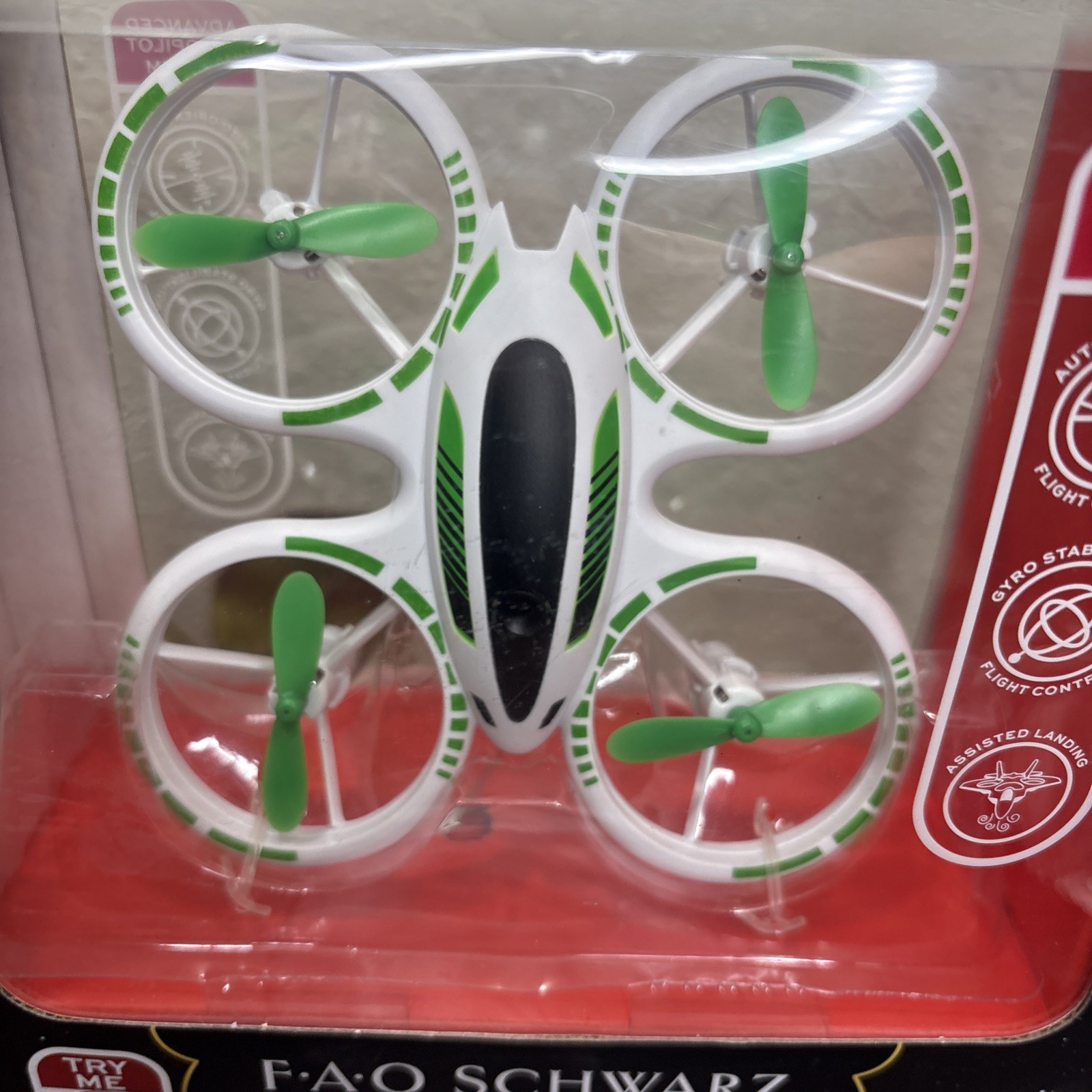 FAO Schwarz Glow Drone Remote Control LED Stunt Drone Advanced Autopilot System