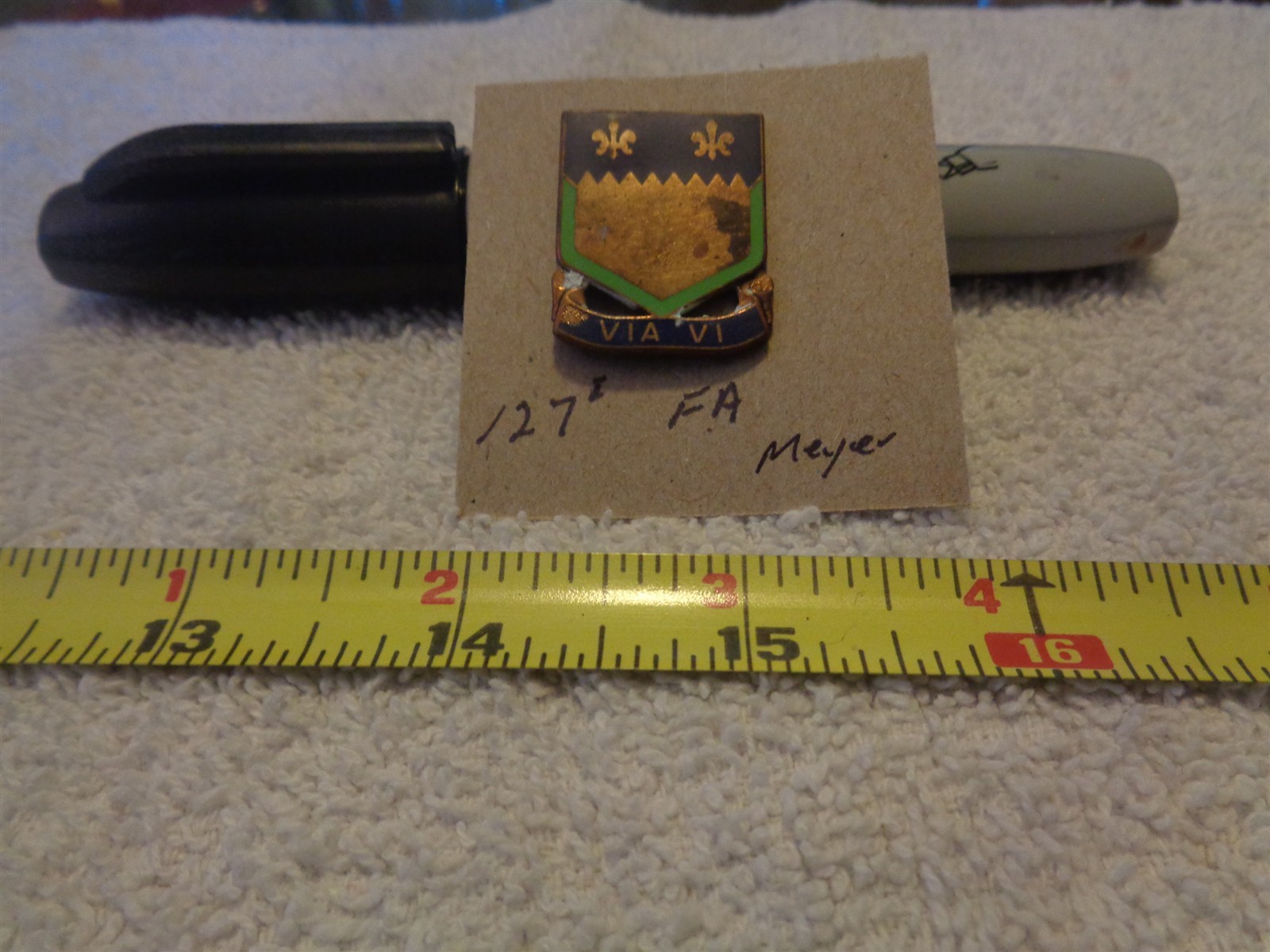 127th Field Artillery Meyer Unit Crest, DI, DUI (DRAW#R17)