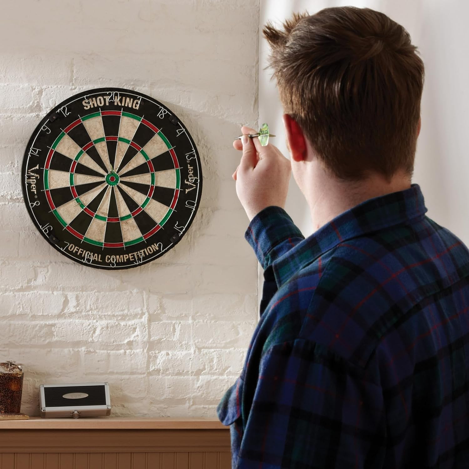by GLD Products Shot King Regulation Bristle Steel Tip Dartboard Set with Bullse