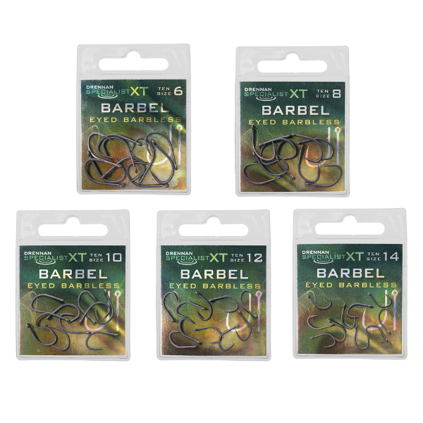 Drennan Specialist XT Barbel BL Strong Heavy Duty Barbel Fishing Hooks Barbless