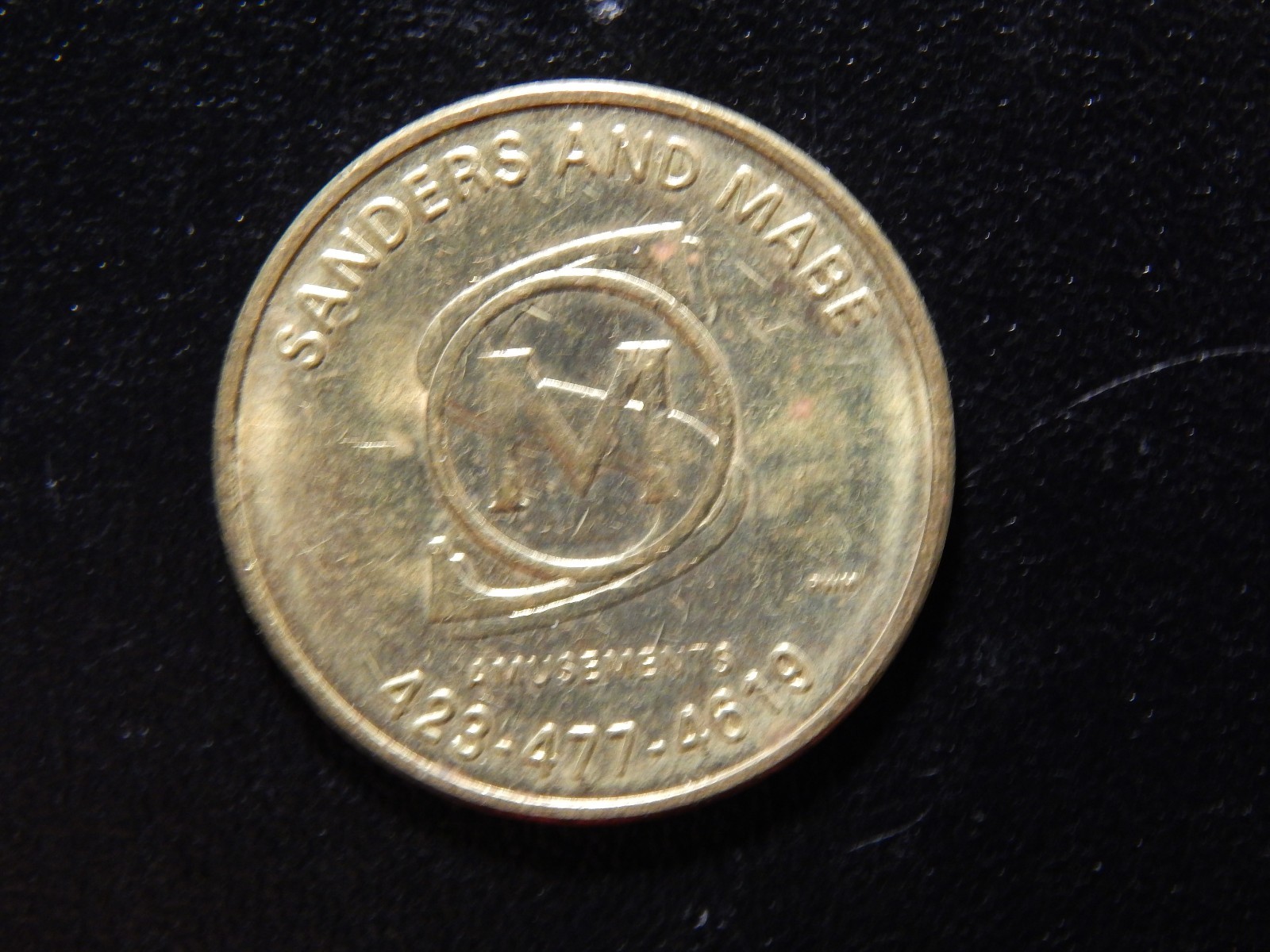 SANDERS AND MABE AMUSEMENTS NO CASH VALUE TOKEN!  XX559XCX