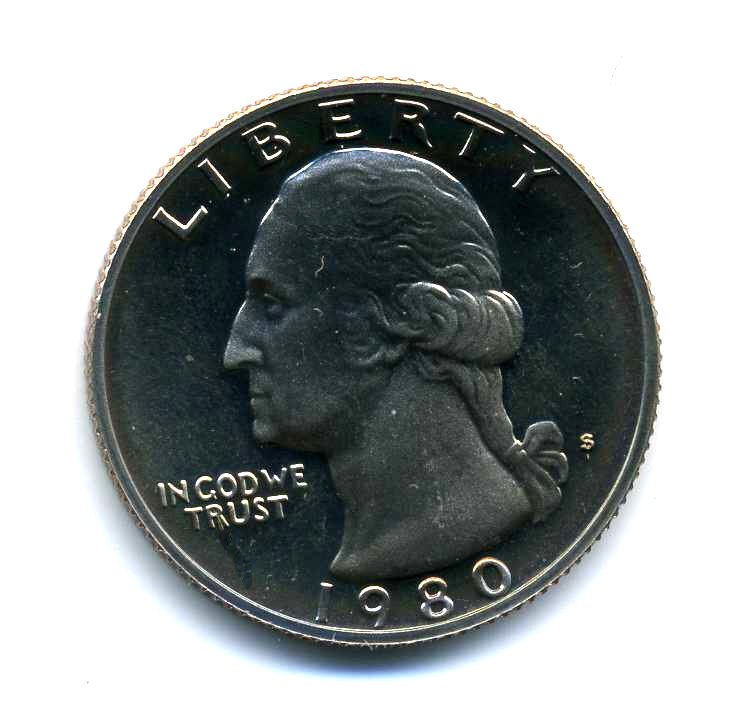 1980 S GEM BU PROOF WASHINGTON QUARTER BRILLIANT UNCIRCULATED US/PF/PR COIN#7169
