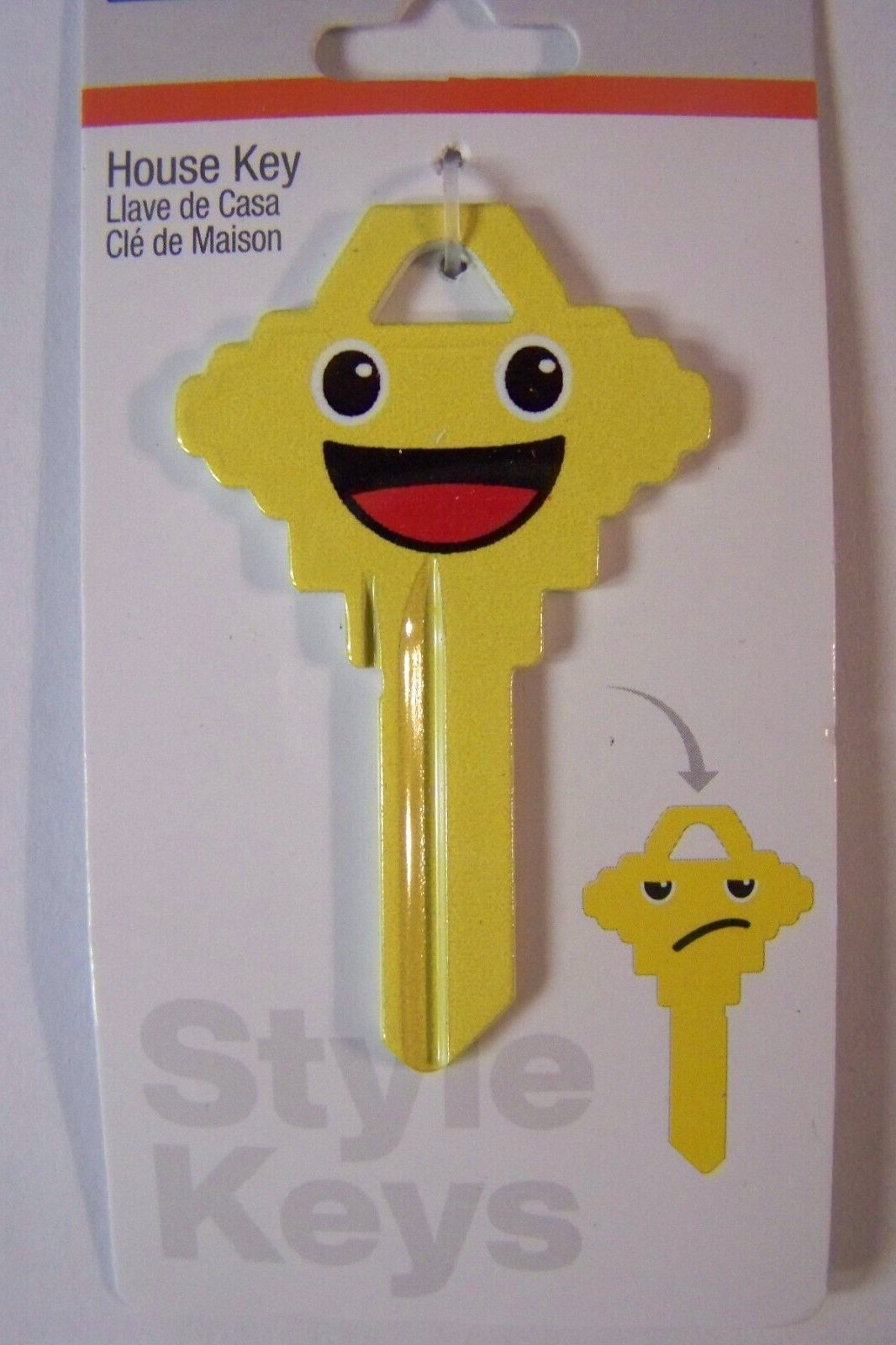 Smiley face OS Schlage SC1 house key blank
