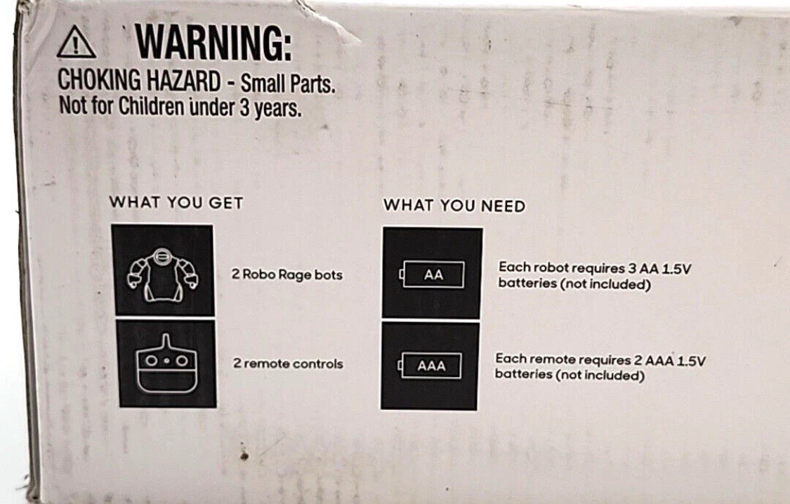 Sharper Image Robo Rage Remote Control Robot Combat Fighting Set Wireless | NEW