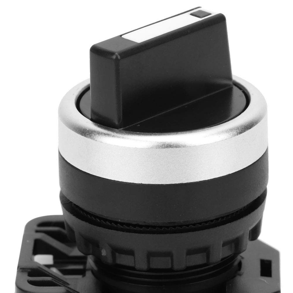 Self-Locking Knob Switch 22mm 1 Open 1 Close 2 Position Maintained Selector 10A