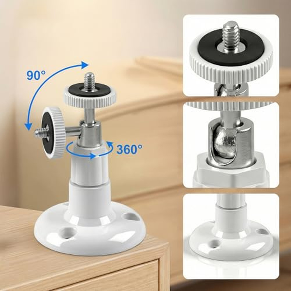 4PCS Wall Mount Bracket for Surveillance Cameras Adjustable Angle ABS Material