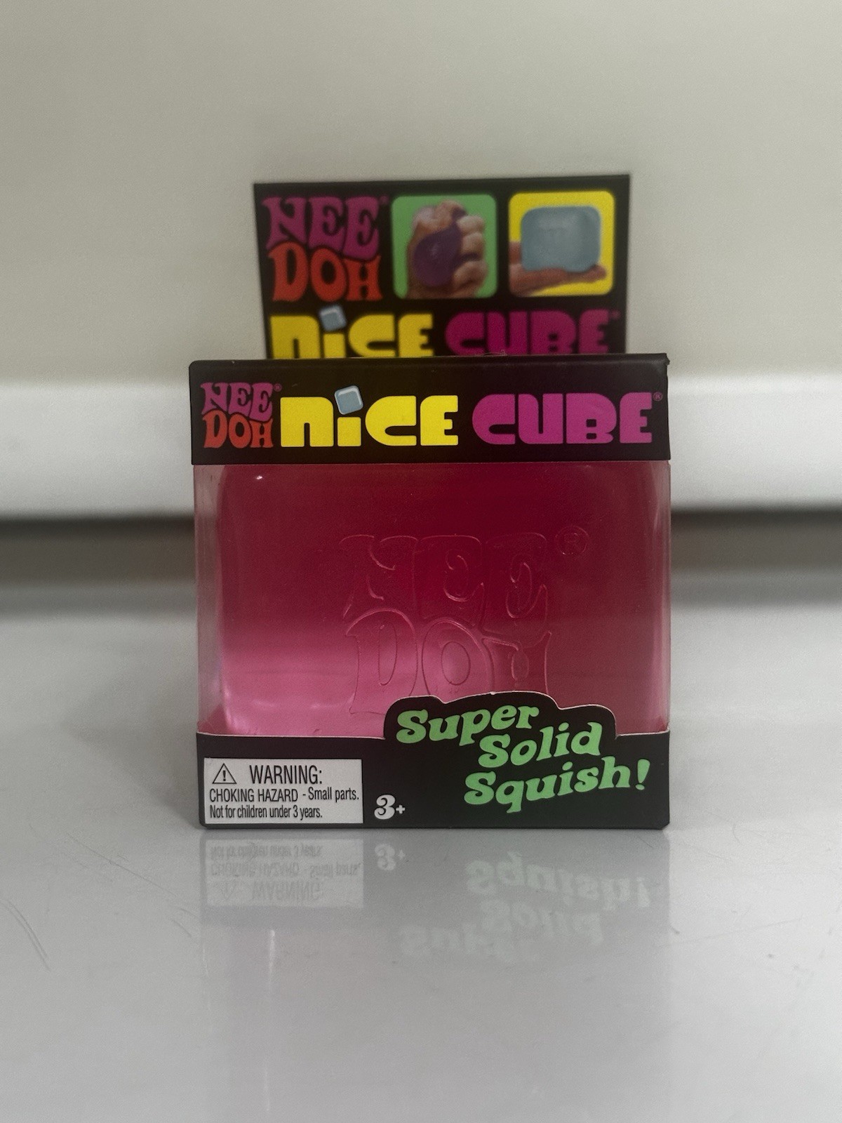 Nee Doh Nice Cube - Super Solid Squish! (Pink) - Brand New/Factory Sealed!