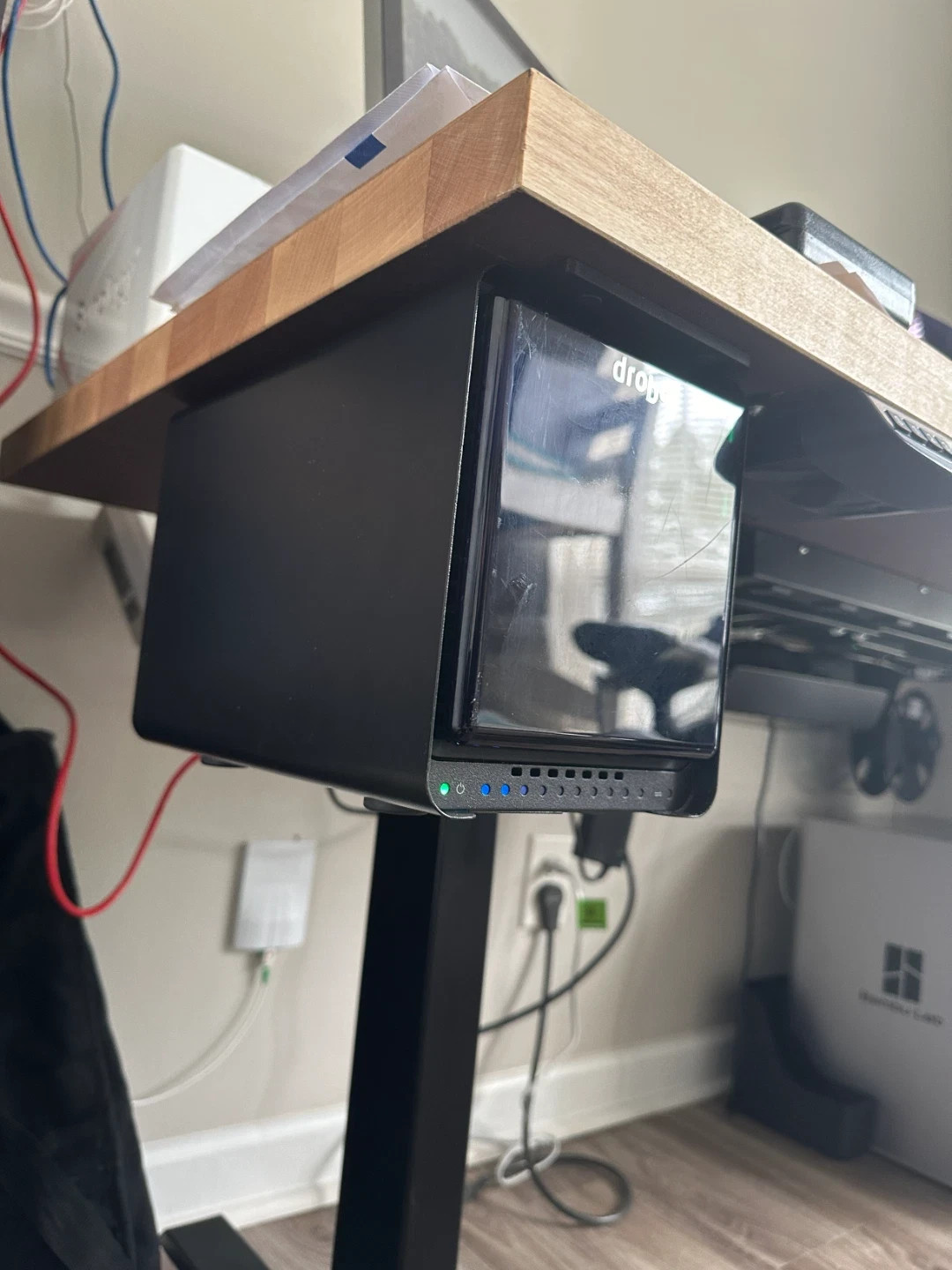Drobo Under Desk Mount Bracket — Secure Storage — Space Saving